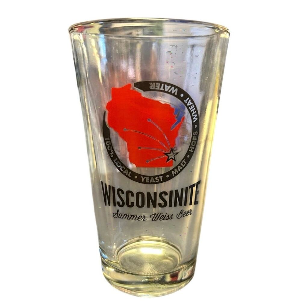 Wisconsinite Lakefront Brewery Inc Pint Glass Weiss Beer Glass